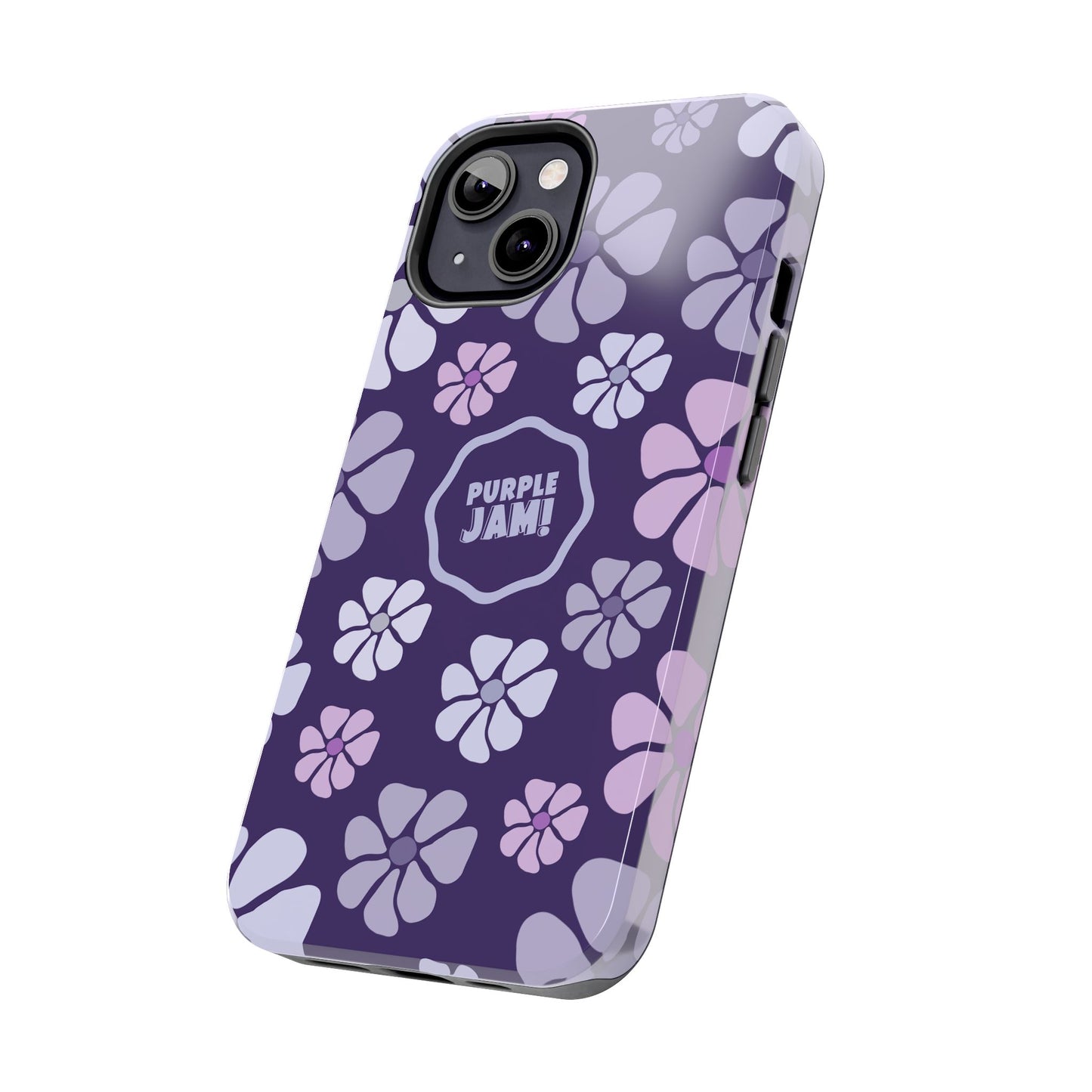 Purple Jam Floral Tough Phone Case — Purple Flower Protective Phone Cover