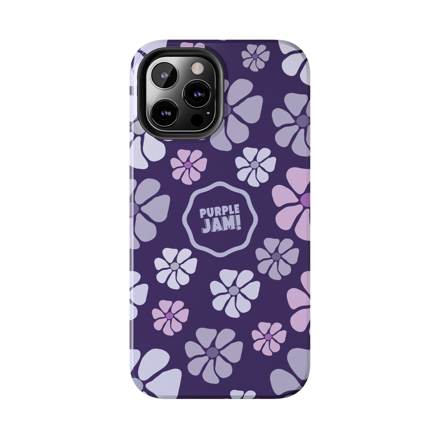 Purple Jam Floral Tough Phone Case — Purple Flower Protective Phone Cover