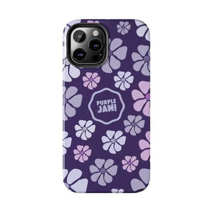Purple Jam Floral Tough Phone Case — Purple Flower Protective Phone Cover