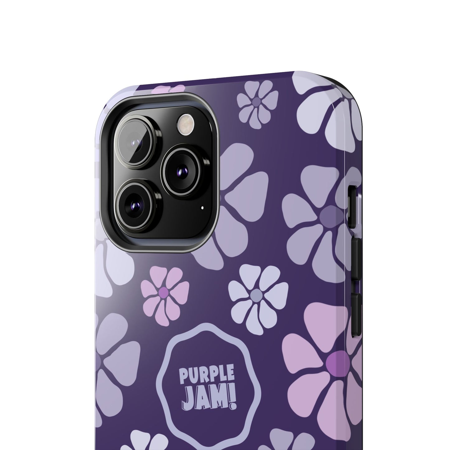 Purple Jam Floral Tough Phone Case — Purple Flower Protective Phone Cover