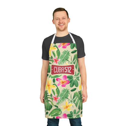 Tropical Floral Apron, Colorful Kitchen Gift, BBQ Apron, Gardening Apron, Summer Cooking, Chef Gift, Relaxed Vibe Kitchenwear