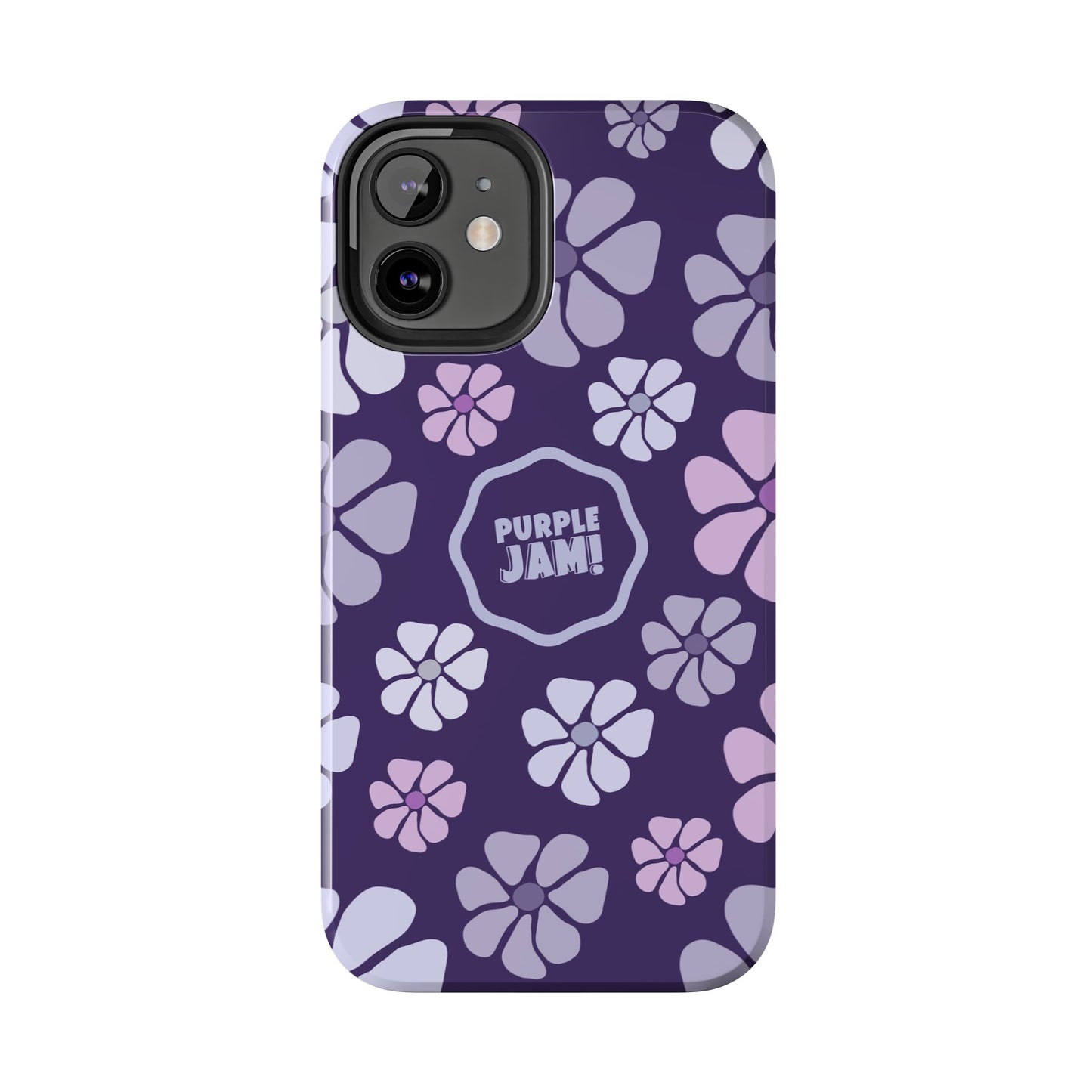 Purple Jam Floral Tough Phone Case — Purple Flower Protective Phone Cover
