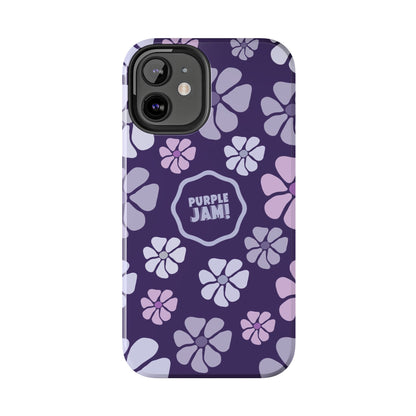 Purple Jam Floral Tough Phone Case — Purple Flower Protective Phone Cover