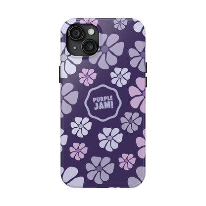 Purple Jam Floral Tough Phone Case — Purple Flower Protective Phone Cover