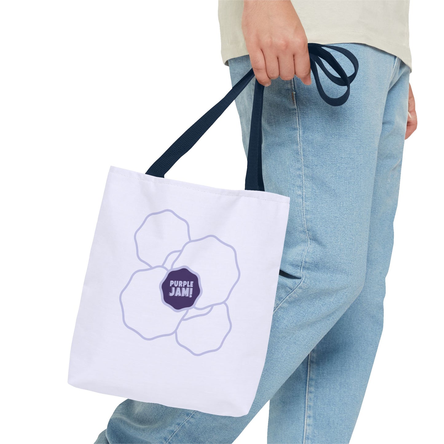 Purple Jam Floral Tote Bag, Stylish Reusable Grocery Bag, Eco-Friendly Everyday Tote, Gift for Garden Lovers, Shopping & Beach