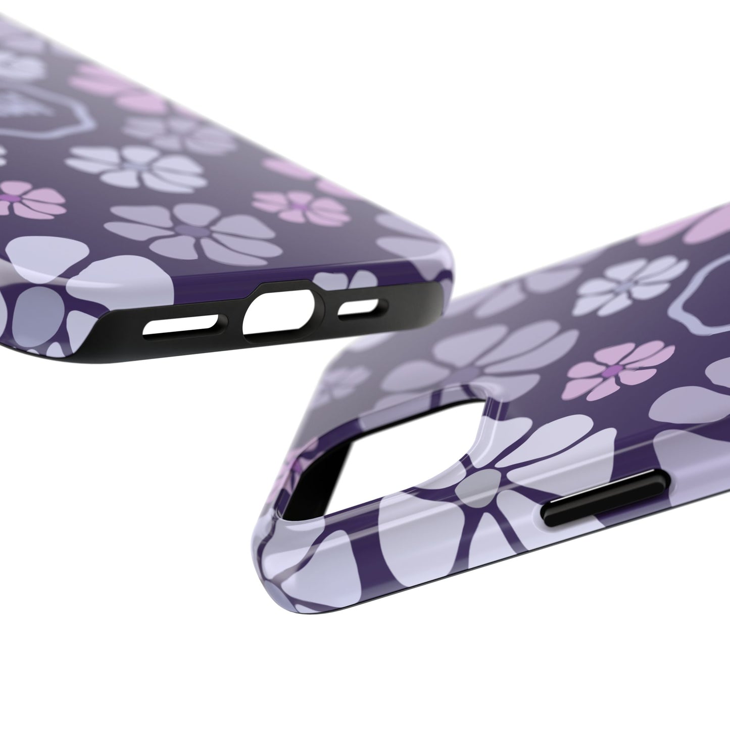 Purple Jam Floral Tough Phone Case — Purple Flower Protective Phone Cover