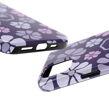 Purple Jam Floral Tough Phone Case — Purple Flower Protective Phone Cover