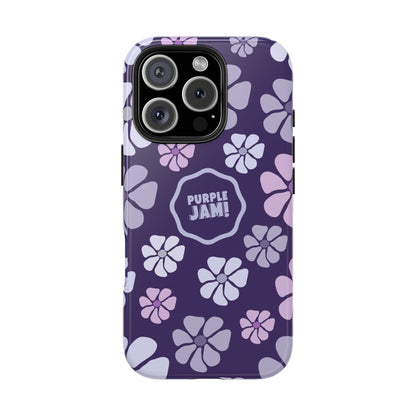 Purple Jam Floral Tough Phone Case — Purple Flower Protective Phone Cover