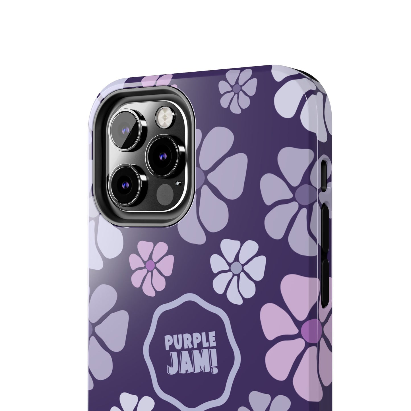 Purple Jam Floral Tough Phone Case — Purple Flower Protective Phone Cover