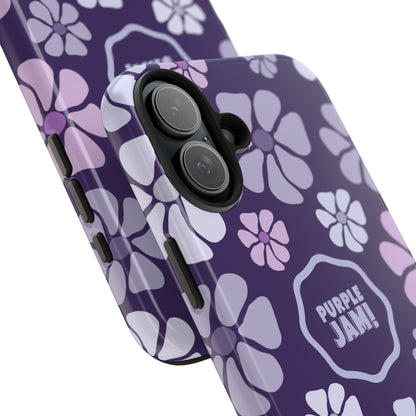 Purple Jam Floral Tough Phone Case — Purple Flower Protective Phone Cover