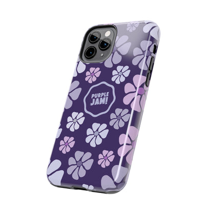 Purple Jam Floral Tough Phone Case — Purple Flower Protective Phone Cover