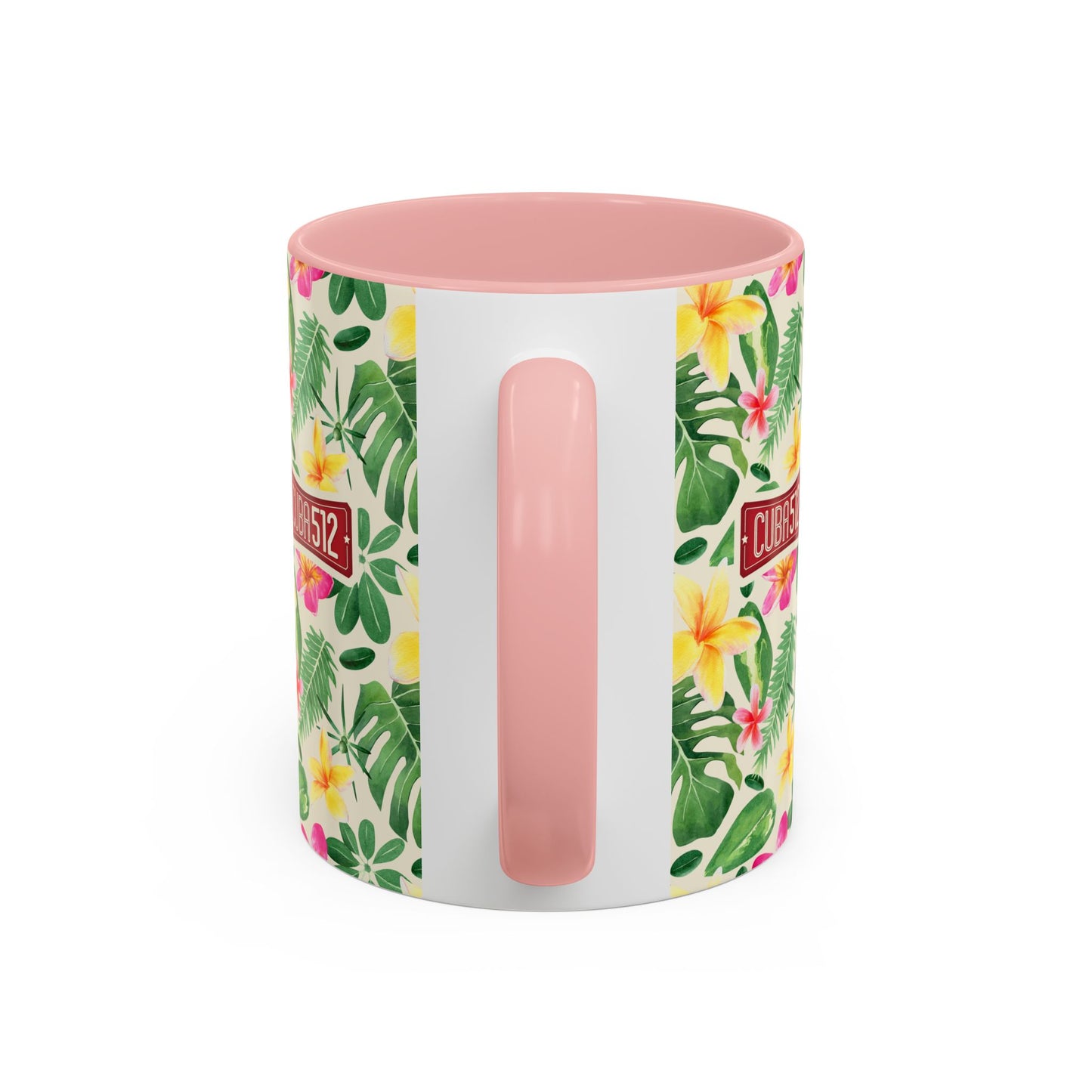 Tropical Floral Accent Coffee Mug — Cuba512 Logo