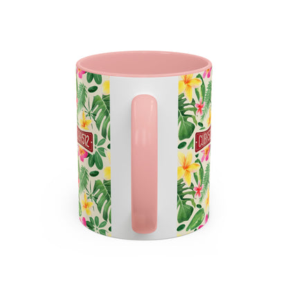 Tropical Floral Accent Coffee Mug — Cuba512 Logo
