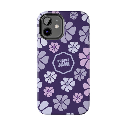Purple Jam Floral Tough Phone Case — Purple Flower Protective Phone Cover