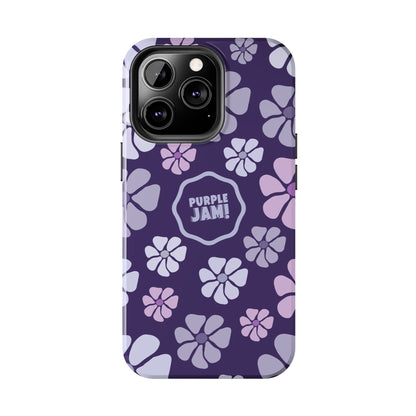 Purple Jam Floral Tough Phone Case — Purple Flower Protective Phone Cover