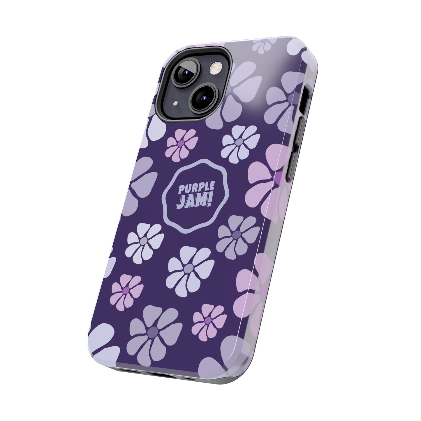 Purple Jam Floral Tough Phone Case — Purple Flower Protective Phone Cover