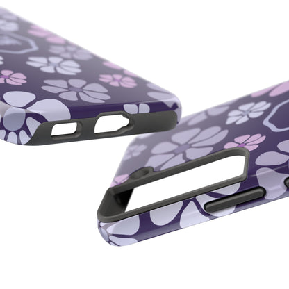 Purple Jam Floral Tough Phone Case — Purple Flower Protective Phone Cover