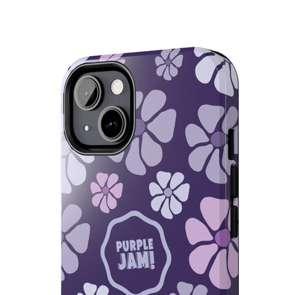 Purple Jam Floral Tough Phone Case — Purple Flower Protective Phone Cover