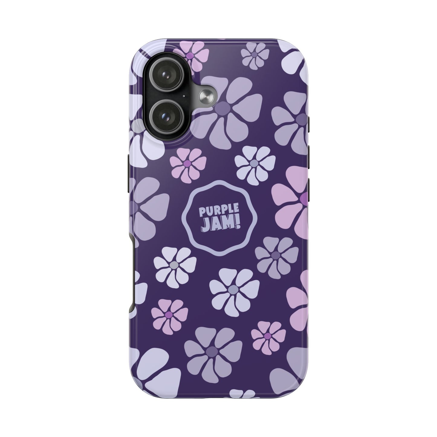 Purple Jam Floral Tough Phone Case — Purple Flower Protective Phone Cover