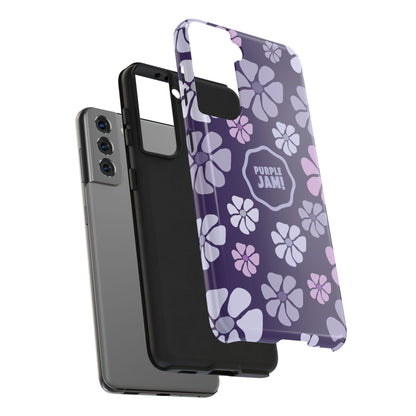 Purple Jam Floral Tough Phone Case — Purple Flower Protective Phone Cover