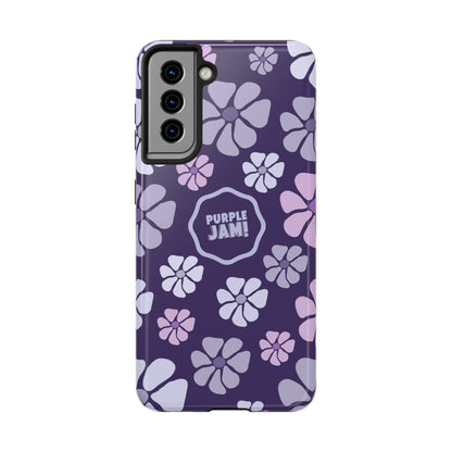 Purple Jam Floral Tough Phone Case — Purple Flower Protective Phone Cover