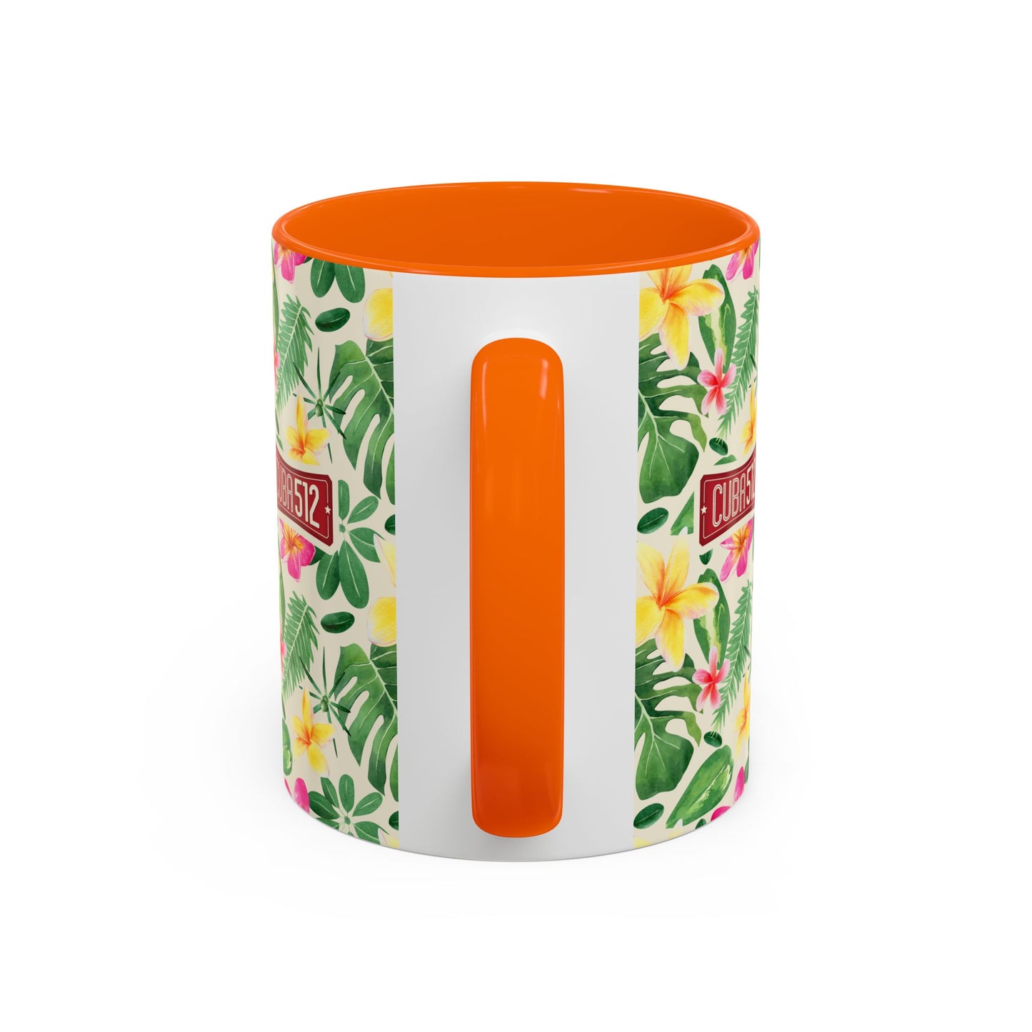 Tropical Floral Accent Coffee Mug — Cuba512 Logo