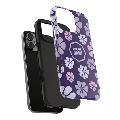 Purple Jam Floral Tough Phone Case — Purple Flower Protective Phone Cover