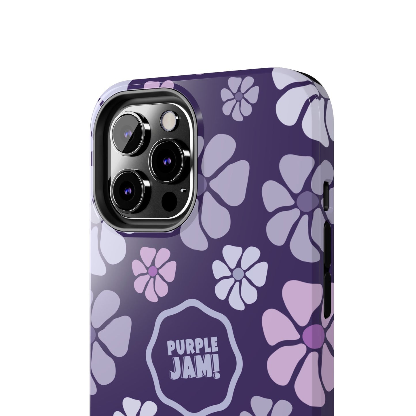 Purple Jam Floral Tough Phone Case — Purple Flower Protective Phone Cover