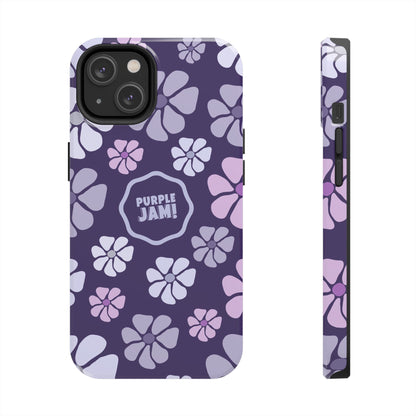 Purple Jam Floral Tough Phone Case — Purple Flower Protective Phone Cover