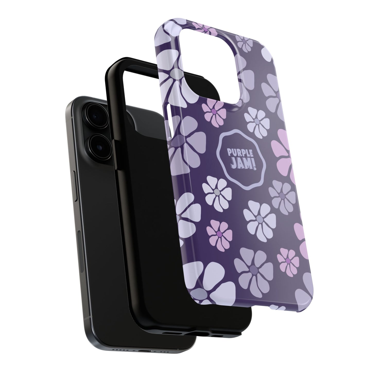 Purple Jam Floral Tough Phone Case — Purple Flower Protective Phone Cover