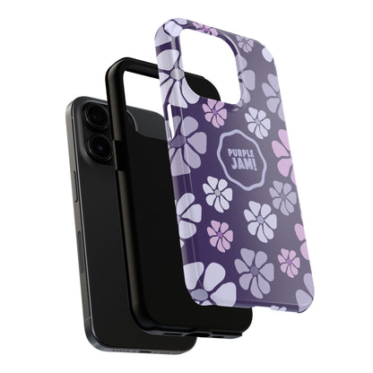 Purple Jam Floral Tough Phone Case — Purple Flower Protective Phone Cover