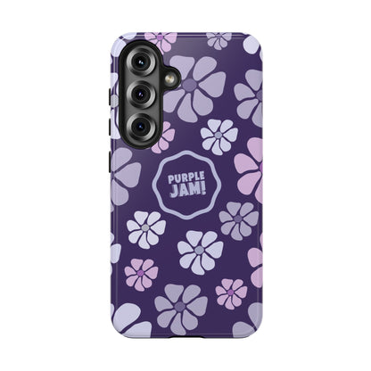 Purple Jam Floral Tough Phone Case — Purple Flower Protective Phone Cover