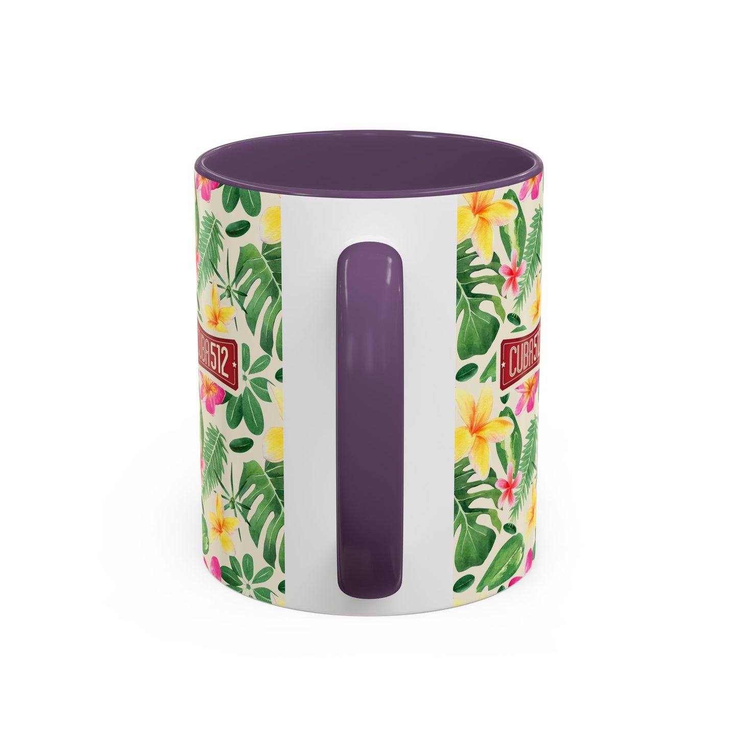 Tropical Floral Accent Coffee Mug — Cuba512 Logo