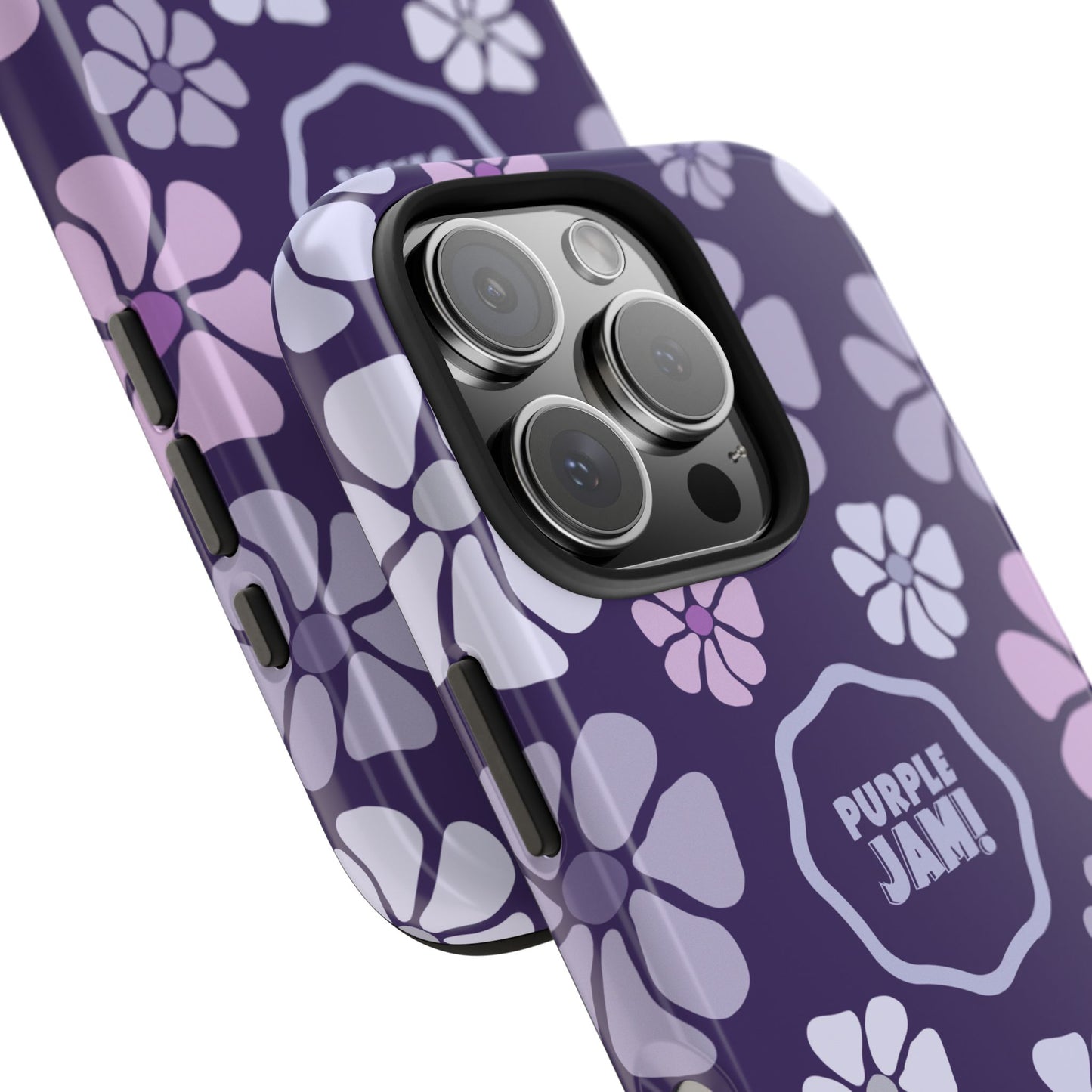 Purple Jam Floral Tough Phone Case — Purple Flower Protective Phone Cover
