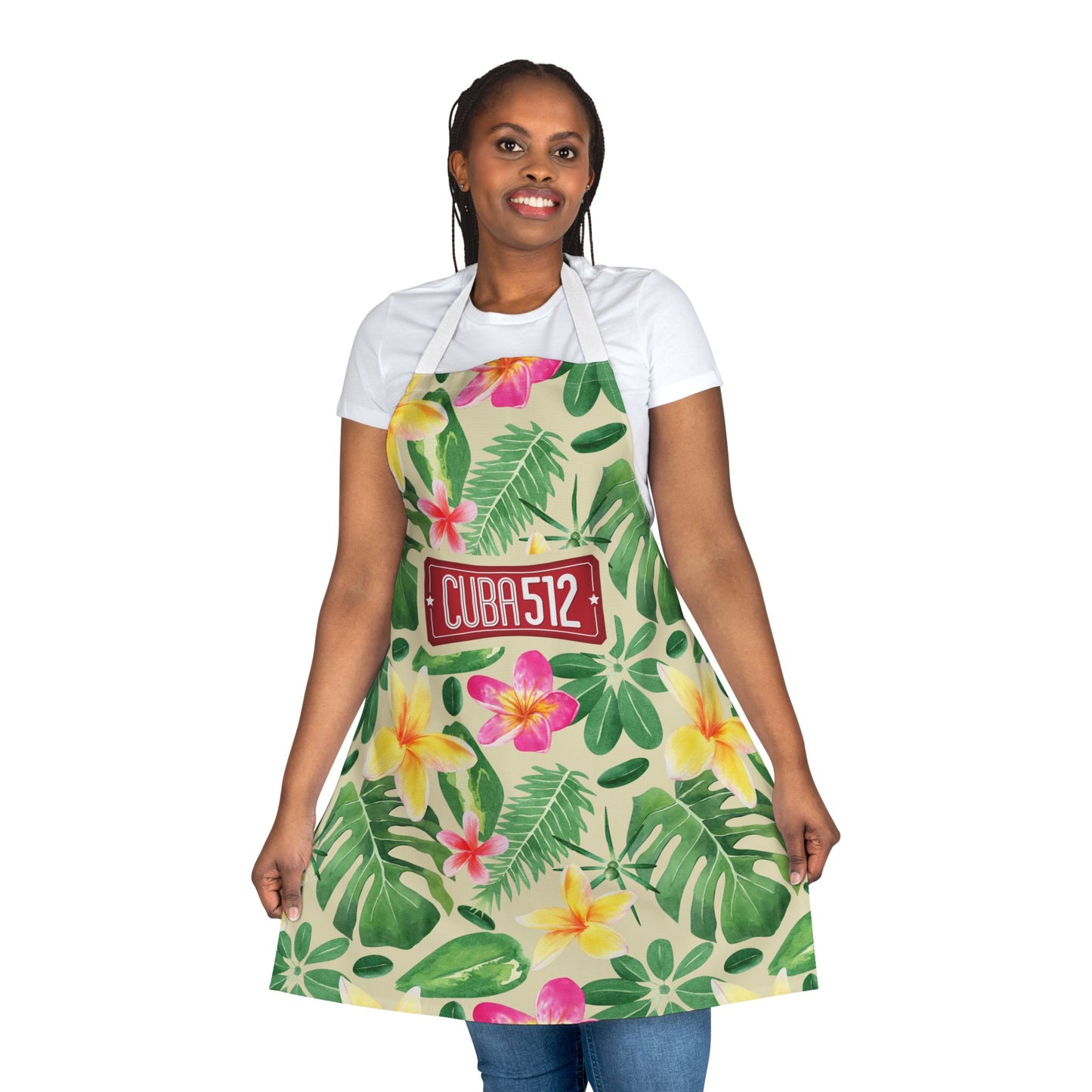 Tropical Floral Apron, Colorful Kitchen Gift, BBQ Apron, Gardening Apron, Summer Cooking, Chef Gift, Relaxed Vibe Kitchenwear