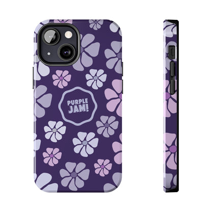 Purple Jam Floral Tough Phone Case — Purple Flower Protective Phone Cover