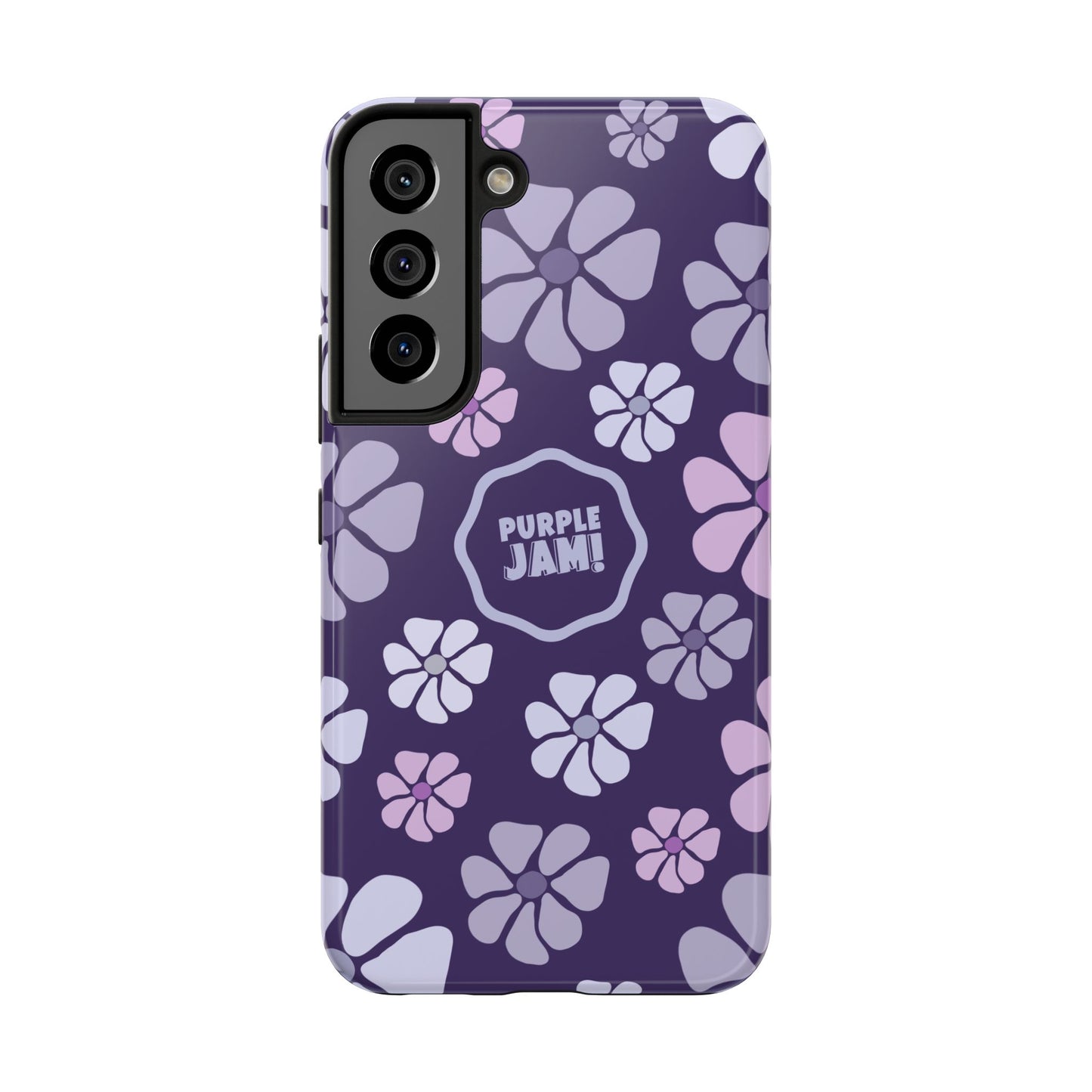 Purple Jam Floral Tough Phone Case — Purple Flower Protective Phone Cover