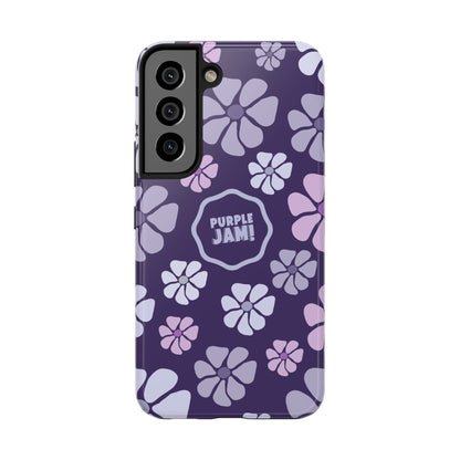 Purple Jam Floral Tough Phone Case — Purple Flower Protective Phone Cover