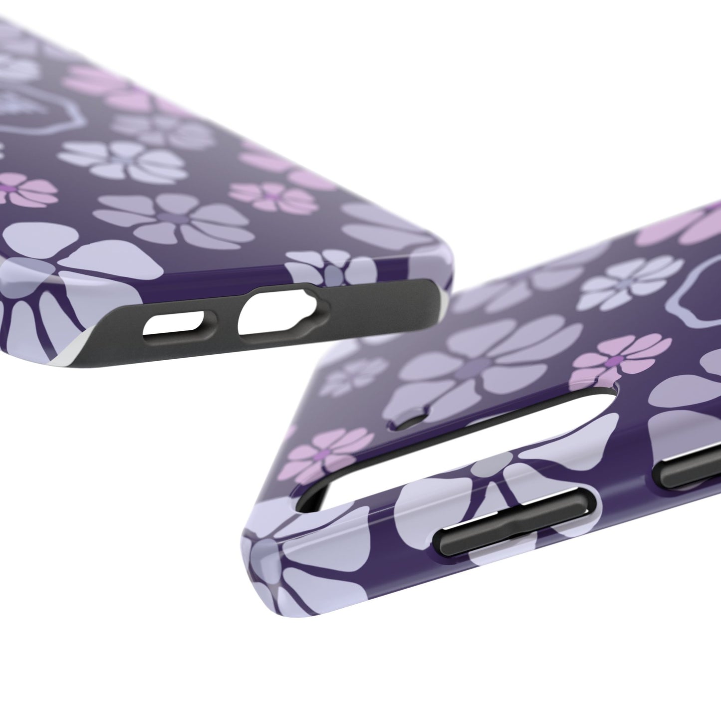 Purple Jam Floral Tough Phone Case — Purple Flower Protective Phone Cover